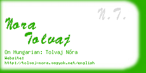 nora tolvaj business card